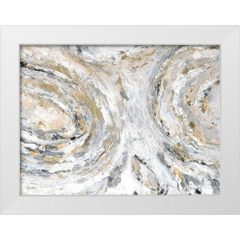 Around And Around White Modern Wood Framed Art Print by Ebert, Roey