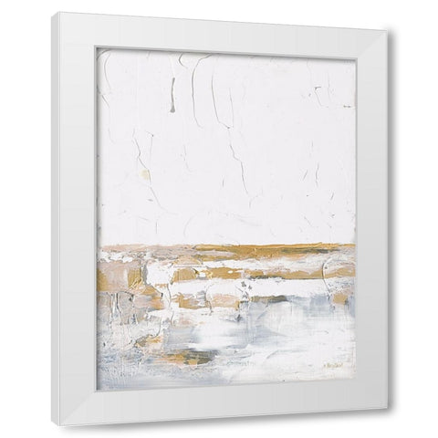 Golden Dreams White Modern Wood Framed Art Print by Ebert, Roey