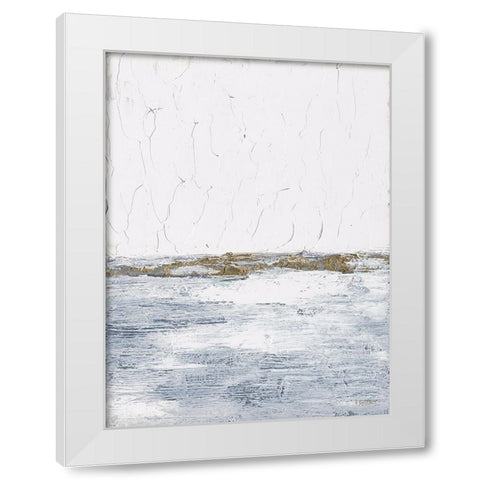 Golden Hopes White Modern Wood Framed Art Print by Ebert, Roey