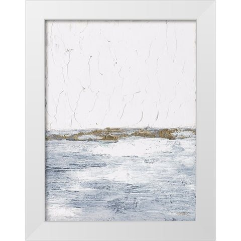 Golden Hopes White Modern Wood Framed Art Print by Ebert, Roey