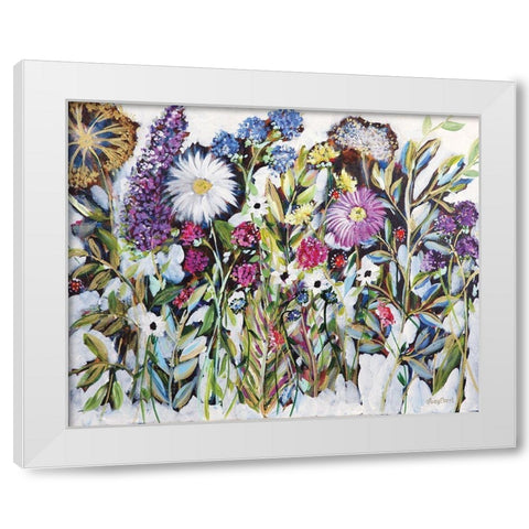Storybook Garden White Modern Wood Framed Art Print by Ebert, Roey