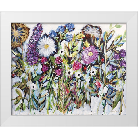 Storybook Garden White Modern Wood Framed Art Print by Ebert, Roey