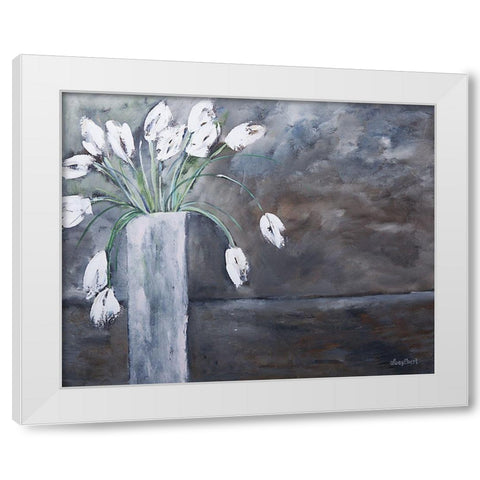 Dreamy Tulips White Modern Wood Framed Art Print by Ebert, Roey