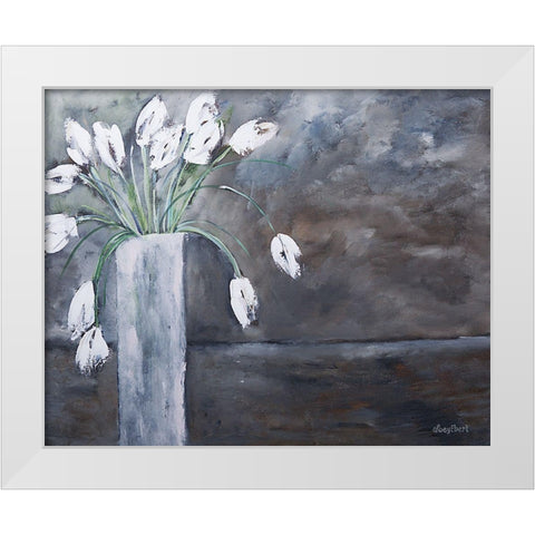 Dreamy Tulips White Modern Wood Framed Art Print by Ebert, Roey
