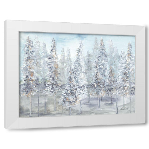 Splendid Forest White Modern Wood Framed Art Print by Ebert, Roey