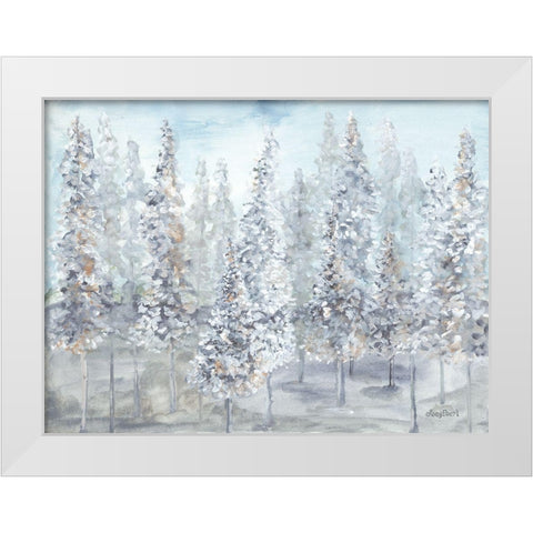 Splendid Forest White Modern Wood Framed Art Print by Ebert, Roey