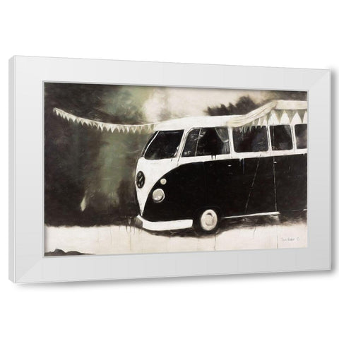 Gone Camping White Modern Wood Framed Art Print by Redman, Suzi