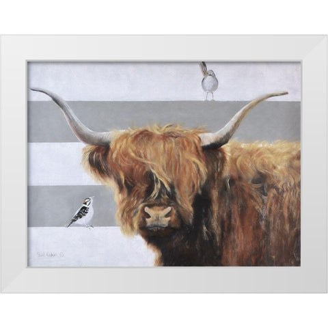 Thistles White Modern Wood Framed Art Print by Redman, Suzi