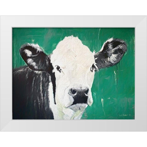 Out to Pasture  White Modern Wood Framed Art Print by Redman, Suzi