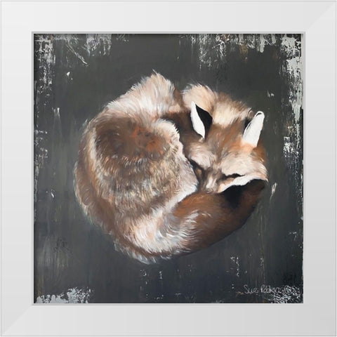 Sleeping Fox No. 11 White Modern Wood Framed Art Print by Redman, Suzi