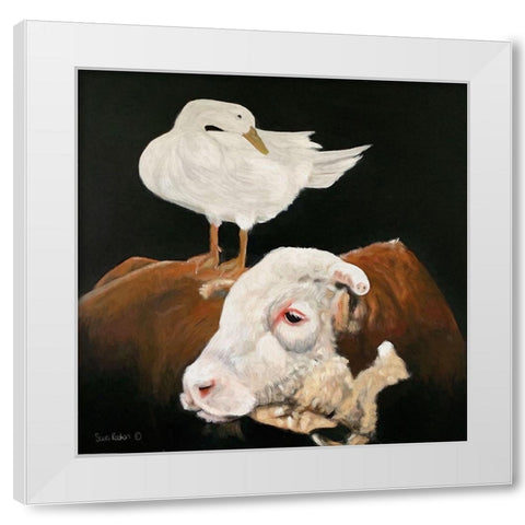 Patience and Pride White Modern Wood Framed Art Print by Redman, Suzi
