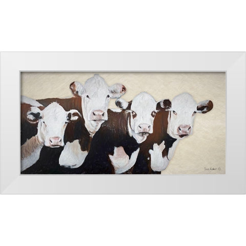 Girls   White Modern Wood Framed Art Print by Redman, Suzi