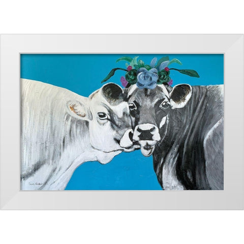 Queenie    White Modern Wood Framed Art Print by Redman, Suzi