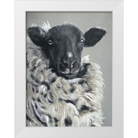 Sheep   White Modern Wood Framed Art Print by Redman, Suzi