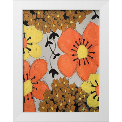 Lazy Daisy II White Modern Wood Framed Art Print by Redman, Suzi