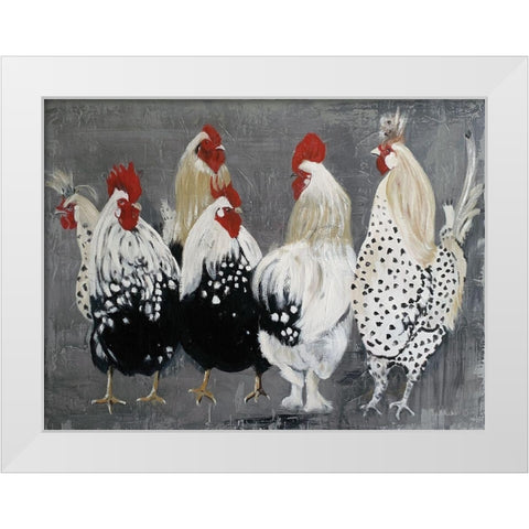 Brood Meeting    White Modern Wood Framed Art Print by Redman, Suzi