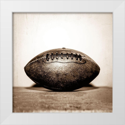 Vintage Football White Modern Wood Framed Art Print by Rigsby, Jennifer
