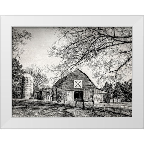 At Home in the Barn White Modern Wood Framed Art Print by Rigsby, Jennifer