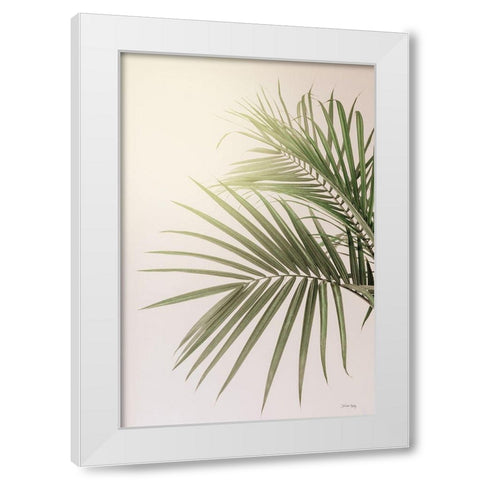 Sunkissed Palm White Modern Wood Framed Art Print by Rigsby, Jennifer