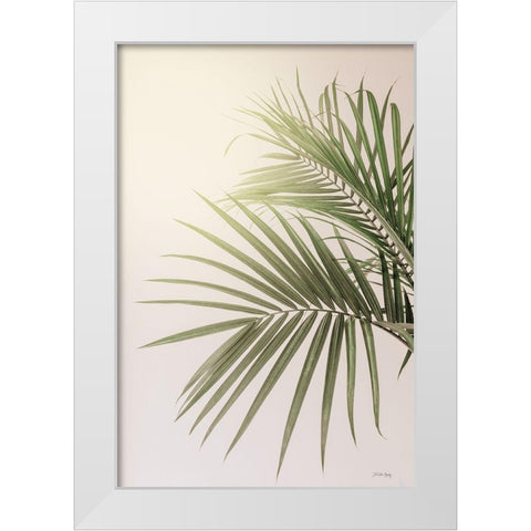 Sunkissed Palm White Modern Wood Framed Art Print by Rigsby, Jennifer