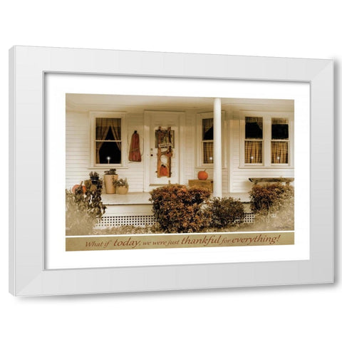 Thankful for Everything White Modern Wood Framed Art Print by Vieira, Robin-Lee