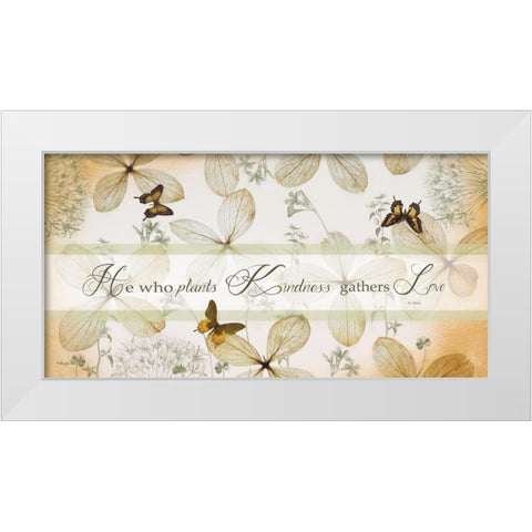 Plant Kindness White Modern Wood Framed Art Print by Vieira, Robin-Lee