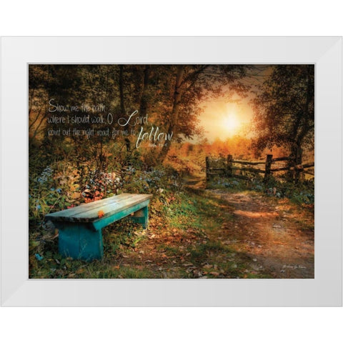 Show Me the Path White Modern Wood Framed Art Print by Vieira, Robin-Lee