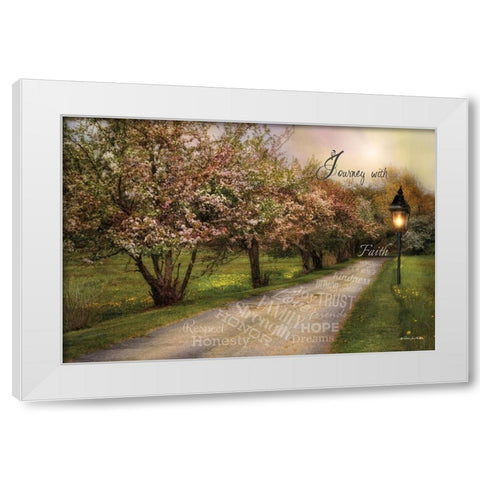 Lifes Journey White Modern Wood Framed Art Print by Vieira, Robin-Lee