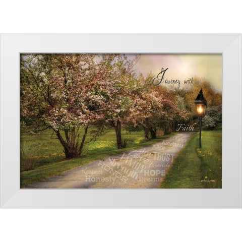 Lifes Journey White Modern Wood Framed Art Print by Vieira, Robin-Lee