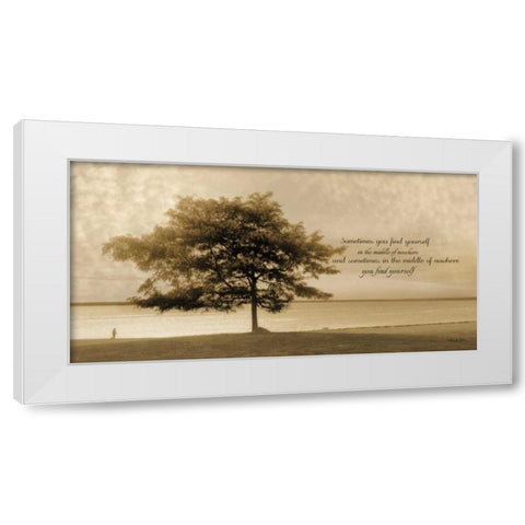 Find Yourself White Modern Wood Framed Art Print by Vieira, Robin-Lee