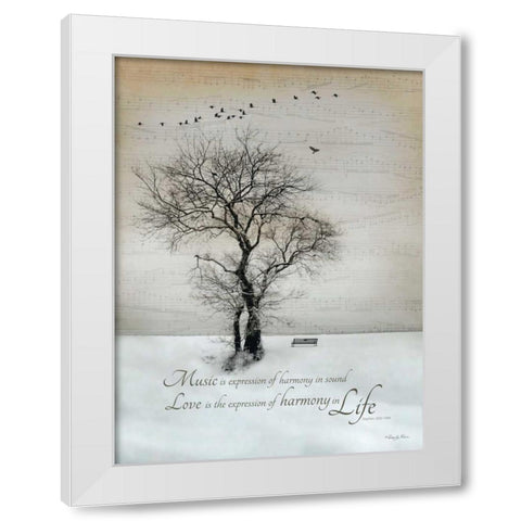 Harmony White Modern Wood Framed Art Print by Vieira, Robin-Lee