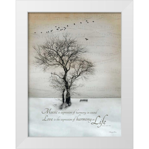 Harmony White Modern Wood Framed Art Print by Vieira, Robin-Lee
