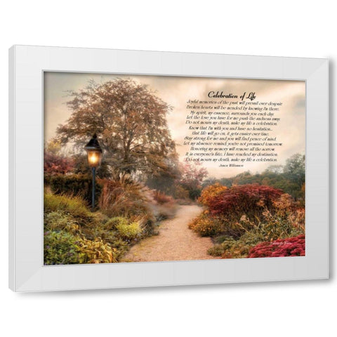 Celebration of Life White Modern Wood Framed Art Print by Vieira, Robin-Lee