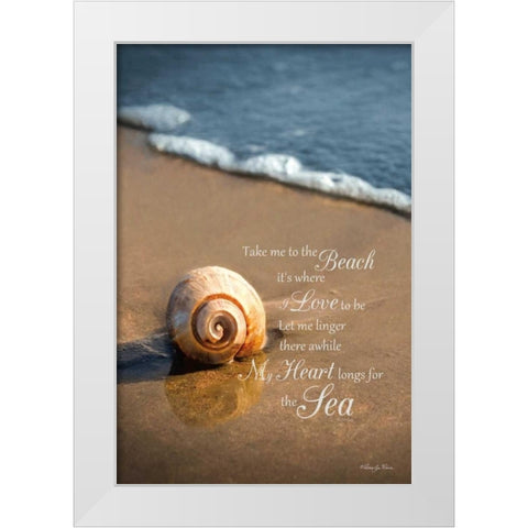 Take Me to the Beach White Modern Wood Framed Art Print by Vieira, Robin-Lee