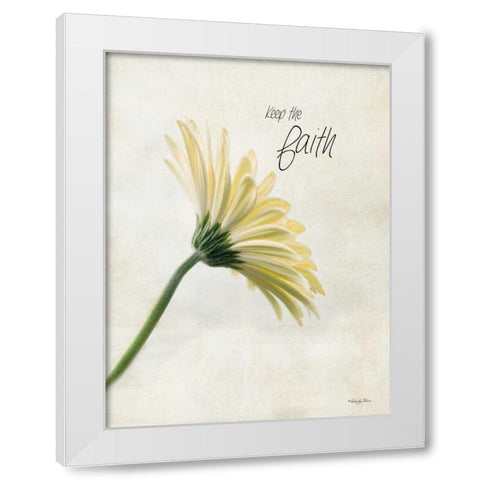 Keep the Faith White Modern Wood Framed Art Print by Vieira, Robin-Lee
