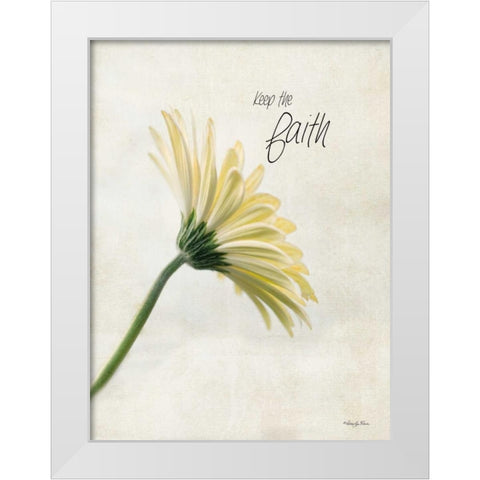 Keep the Faith White Modern Wood Framed Art Print by Vieira, Robin-Lee