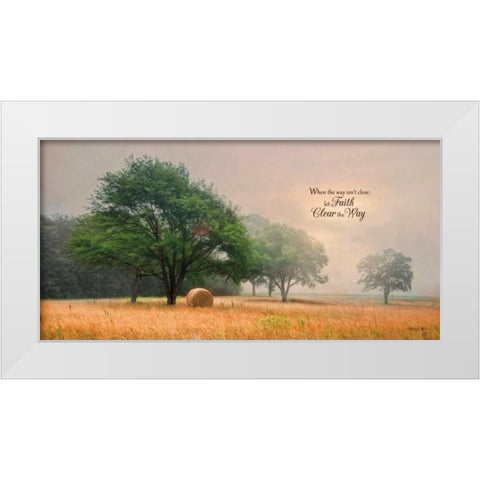Let Faith Clear the Way White Modern Wood Framed Art Print by Vieira, Robin-Lee