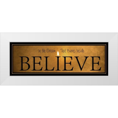 Believe White Modern Wood Framed Art Print by Vieira, Robin-Lee