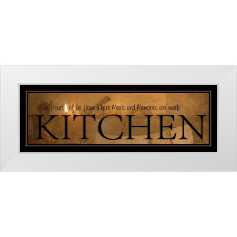 Kitchen White Modern Wood Framed Art Print by Vieira, Robin-Lee