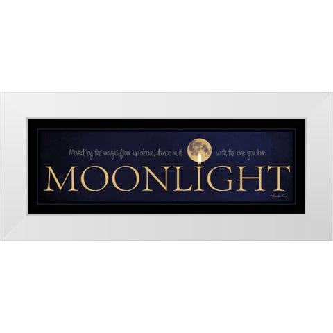 Moonlight White Modern Wood Framed Art Print by Vieira, Robin-Lee
