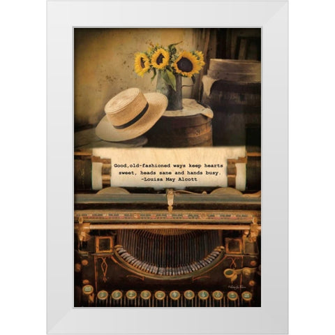 Old-Fashioned Ways White Modern Wood Framed Art Print by Vieira, Robin-Lee