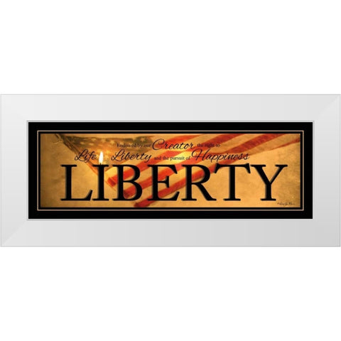 Liberty White Modern Wood Framed Art Print by Vieira, Robin-Lee