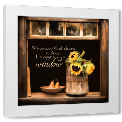 God Opens Windows White Modern Wood Framed Art Print by Vieira, Robin-Lee
