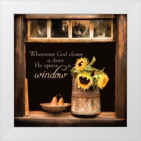God Opens Windows White Modern Wood Framed Art Print by Vieira, Robin-Lee