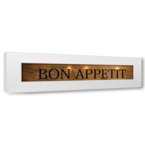 Bon Appetit White Modern Wood Framed Art Print by Vieira, Robin-Lee
