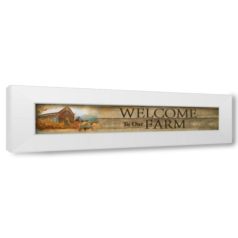 Welcome to Our Farm White Modern Wood Framed Art Print by Vieira, Robin-Lee