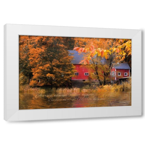 Reflections White Modern Wood Framed Art Print by Vieira, Robin-Lee