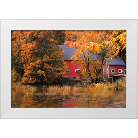 Reflections White Modern Wood Framed Art Print by Vieira, Robin-Lee