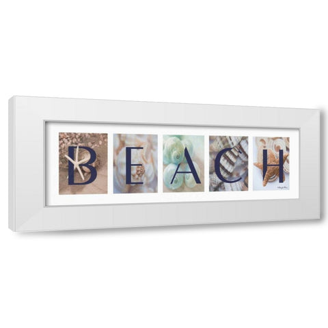 Beach White Modern Wood Framed Art Print by Vieira, Robin-Lee