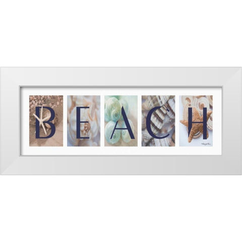 Beach White Modern Wood Framed Art Print by Vieira, Robin-Lee